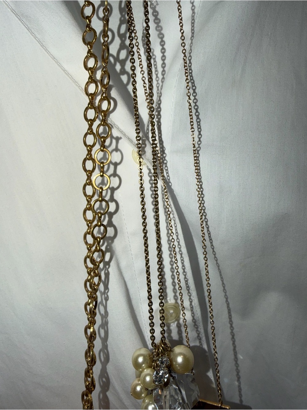 Three Fabulous J. Crew Gold-Tone Pendant Long Necklaces - Picture 7 of 13